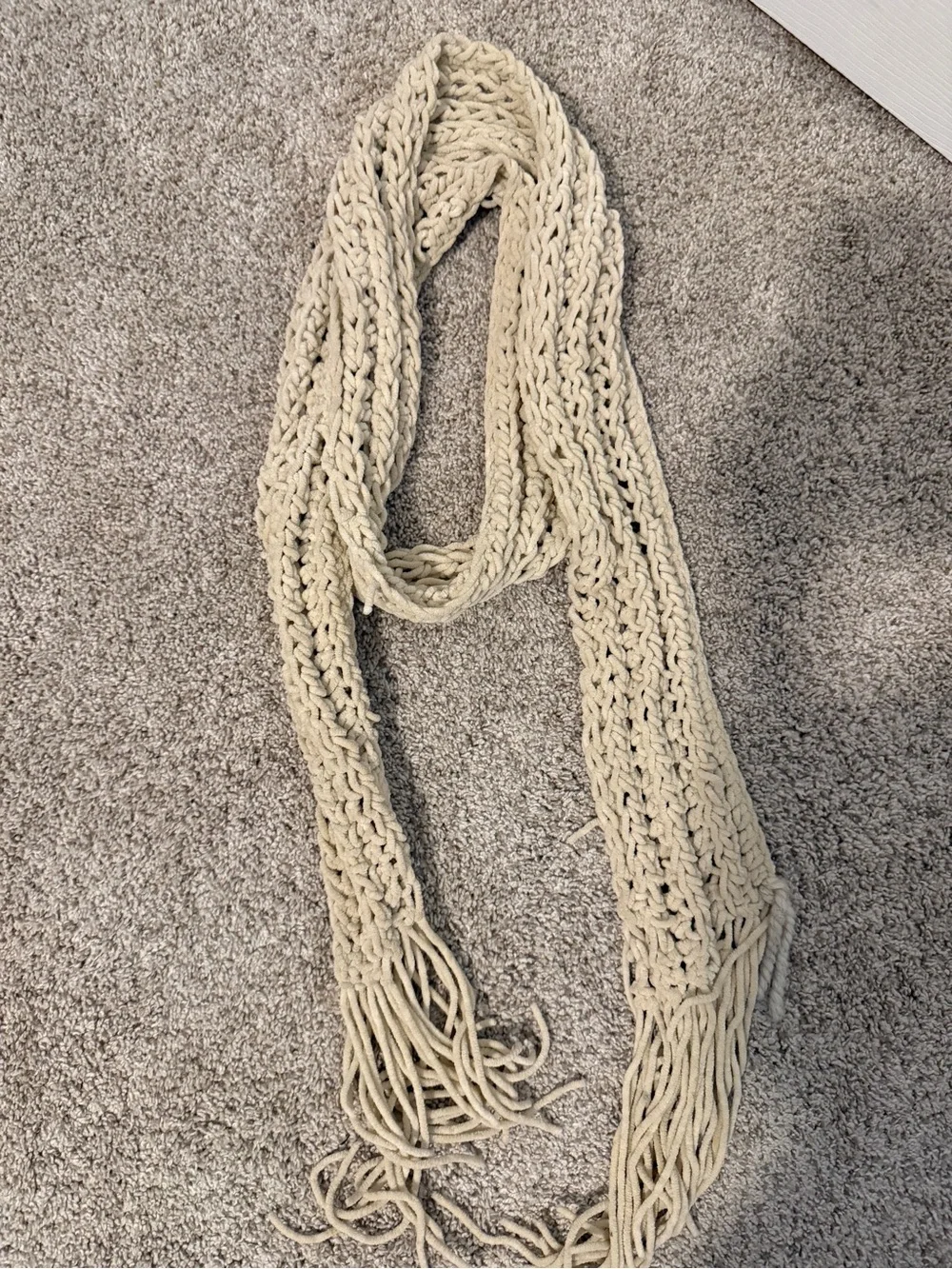 Knit Fringe Scarf